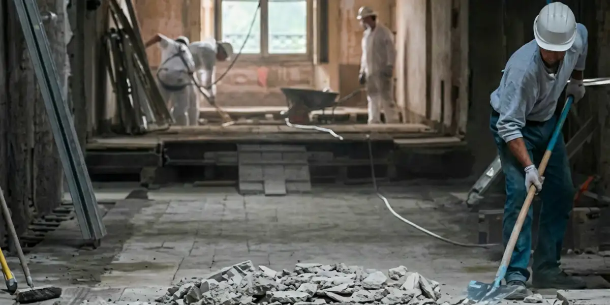 fire damage restoration professionals performing structural cleanup and restoration after a fire in Wilmington, NC