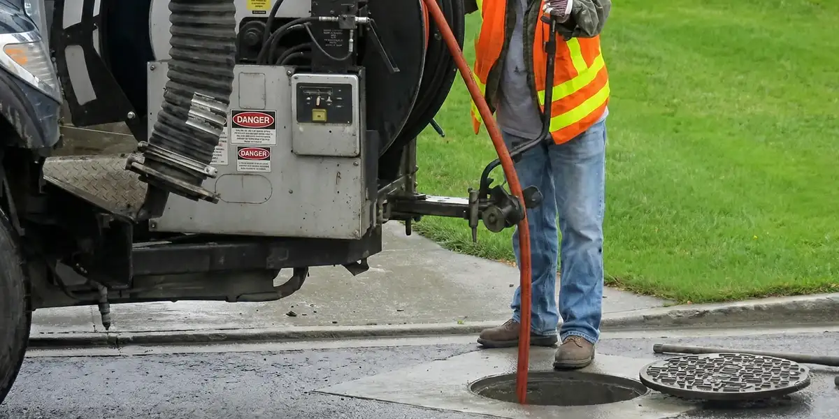 sewage clean up professionals using industrial equipment to remove contaminated wastewater in Wilmington, NC
